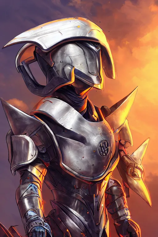 Image similar to helmet armor guardian destiny in witch queen illumination ray tracing hdr fanart arstation by sung choi robot ninja mask and eric pfeiffer and gabriel garza and casper konefal