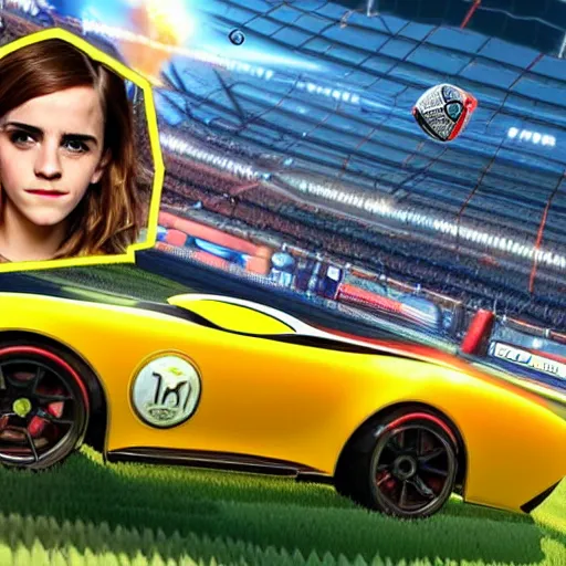 Prompt: emma watson in rocket league