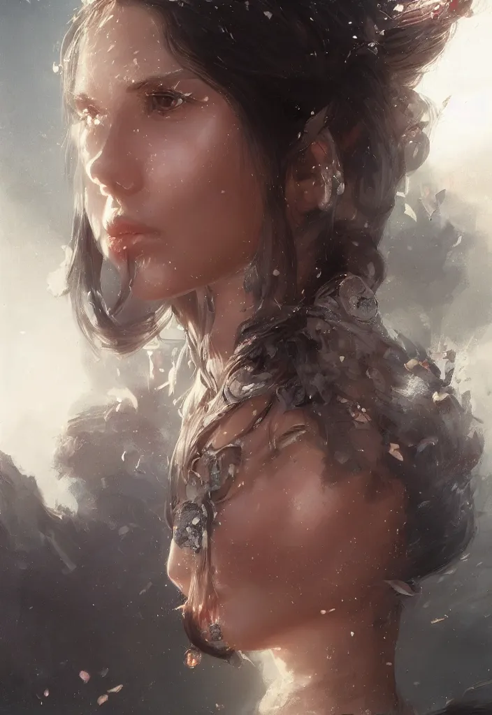 Image similar to a fancy portrait young goddess by greg rutkowski, sung choi, mitchell mohrhauser, maciej kuciara, johnson ting, maxim verehin, peter konig, 8 k photorealistic, cinematic lighting, hd, high details, dramatic, dark atmosphere, trending on artstation