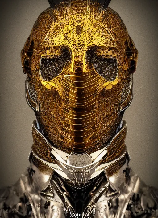 Image similar to portrait of king arthur knight cyborg, kintsugi, modern fine art, fractal, intricate, elegant, highly detailed, digital photography, subsurface scattering, by frank miller,