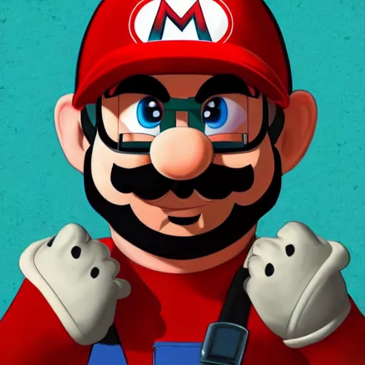 Image similar to gordon freeman as super mario, hd shot, concept art, artstation