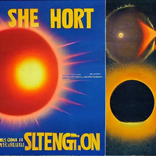 Image similar to 1970s movie poster about the sun expanding and swallowing the earth