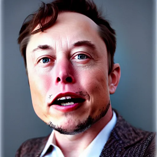 Image similar to photo portrait elon musk as an old man, cinestill, 800t, 35mm, full-HD