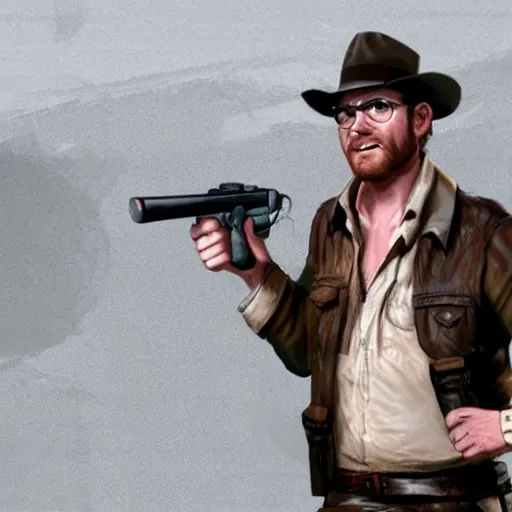 Image similar to Dan Ryckert as Indiana Jones