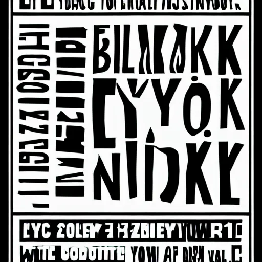 Image similar to black on white graphic poster in style of eric hu, acid, y 2 k