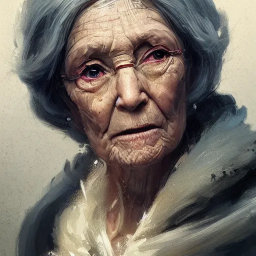 A portrait of an old women in her 80’s, star wars art, | Stable Diffusion