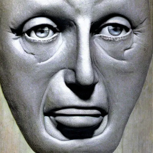 Image similar to this face is not real, surrealism