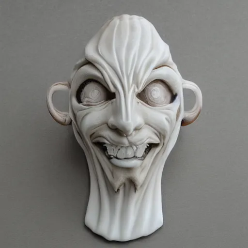 Image similar to lucifer porcelain mask, evil aura