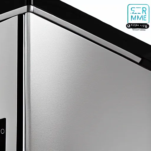 Prompt: product photoshoot of clean modern hand crafted super futuristic fridge pro display xpr luxury smooth color metal white silver with black leather padding well design ultrareallistic detailed high quality 8 k photorealistic ultra realistic