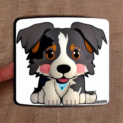 Image similar to chibi australian shepherd anime figurine