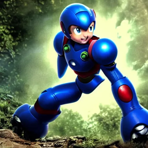 Image similar to live action mega man movie