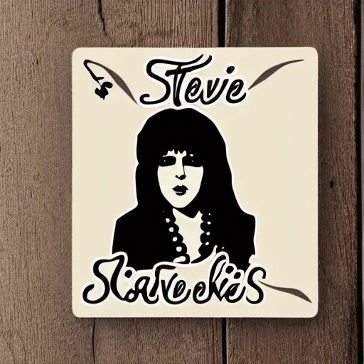 Image similar to stevie nicks, sticker - art, svg vector, adobe - illustrator