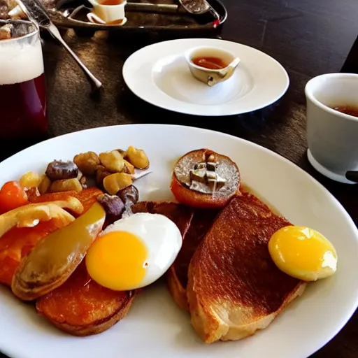 Image similar to full english breakfast of metal nuts and bolts