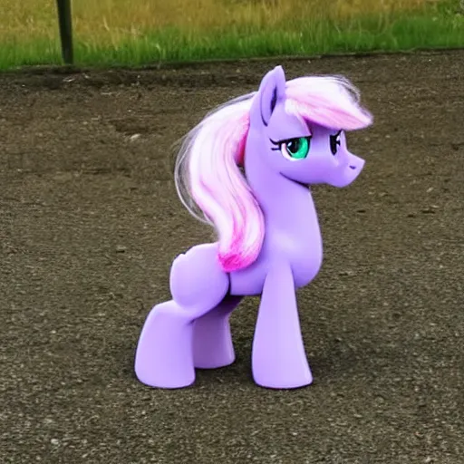 Prompt: photo of a my little pony that looks like a sasquatch