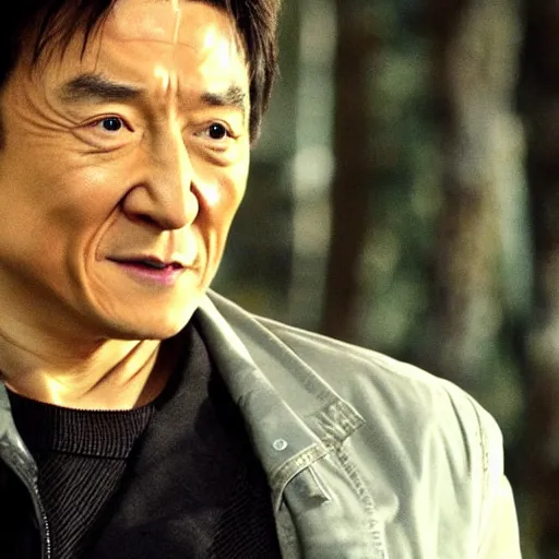 Prompt: jackie chan as dean winchester in supernatural