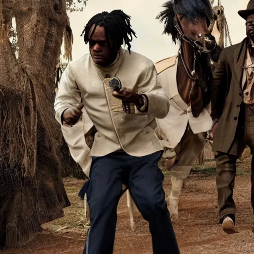 Image similar to Rapper Chief Keef in Django 4K quality super realistic