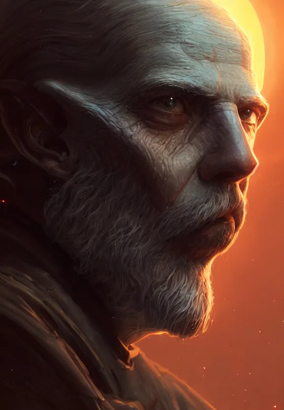 Image similar to highly detailed close up portrait of an unknown star wars character as a science fiction rebel, in skyrim, stephen bliss, unreal engine, fantasy art by greg rutkowski, loish, rhads, ferdinand knab, makoto shinkai and lois van baarle, ilya kuvshinov, rossdraws, tom bagshaw, global illumination, radiant light, detailed and intricate environment