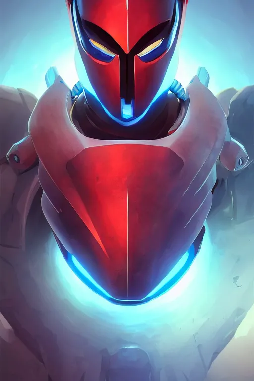 Image similar to epic mask helmet robot ninja portrait stylized as fornite style game design fanart by concept artist gervasio canda, behance hd by jesper ejsing, by rhads, makoto shinkai and lois van baarle, ilya kuvshinov, rossdraws global illumination radiating a glowing aura global illumination ray tracing hdr render in unreal engine 5