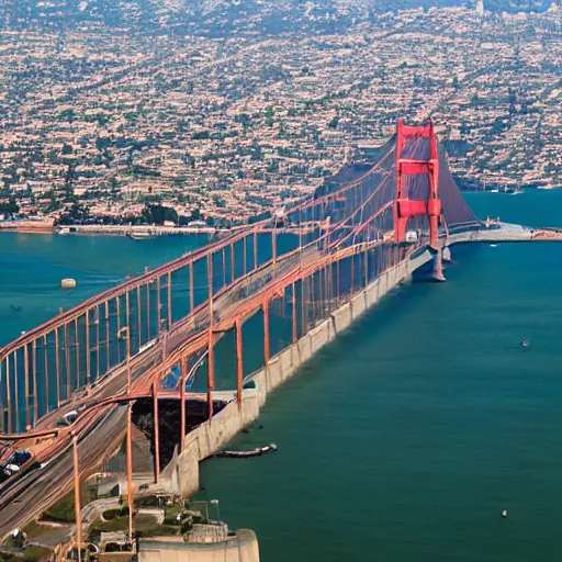 Image similar to view of Los Angeles from the Golden Gate bridge