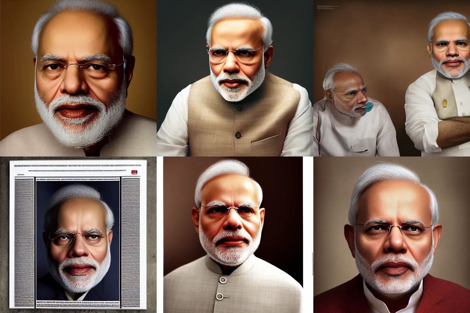 Image similar to a portrait of Narendra Modi by Martin Schoeller, photorealistic, global lighting