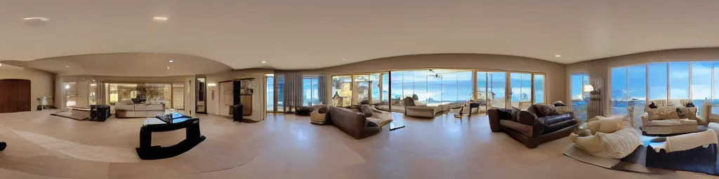 Image similar to panorama view of a luxury home inside a room, 360*