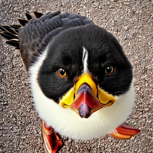 Image similar to a duck - cat - hybrid, animal photography, wildlife photo