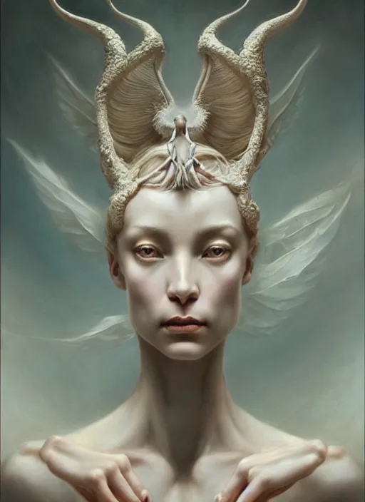 Image similar to ultra realistic, beautiful prima ballerina, in the style of peter mohrbacher by weta digital and beth cavener, high face symmetry, intricate, masterpiece, award winning, high face symmetry, intricate