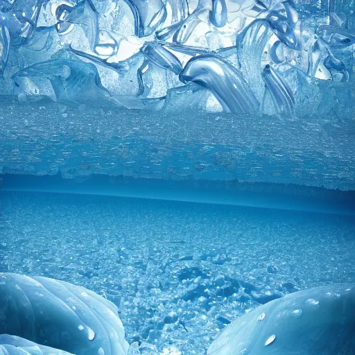 Image similar to icy submerged transparendigitalart leaked aquatic noticing