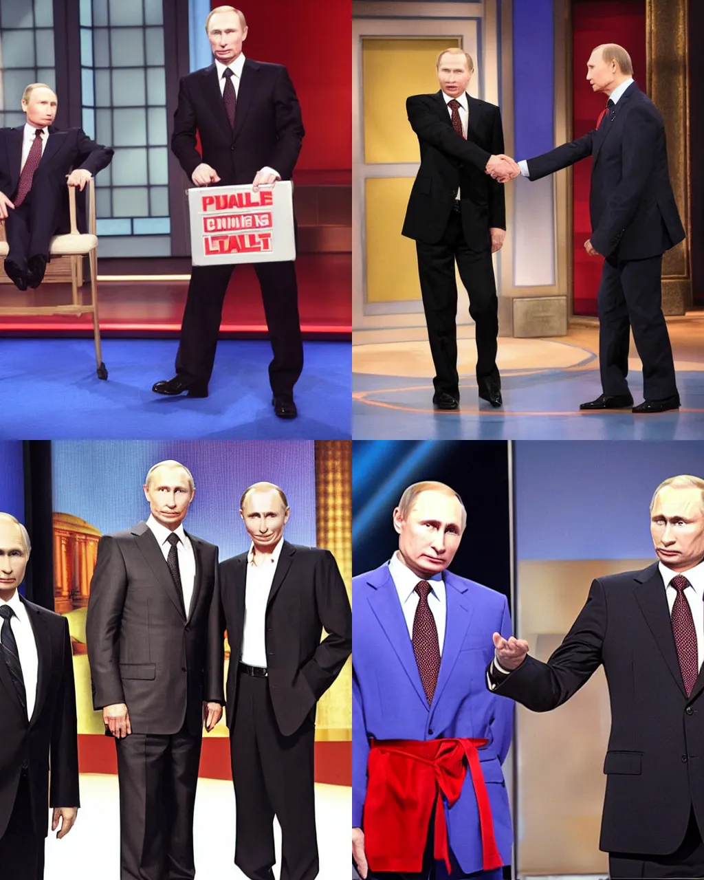 Prompt: Vladimir Putin as a guest star on the TV show Whose Line Is It Anyway?