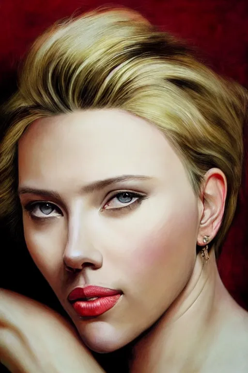 Prompt: portrait of scarlett johanson by James Gurney