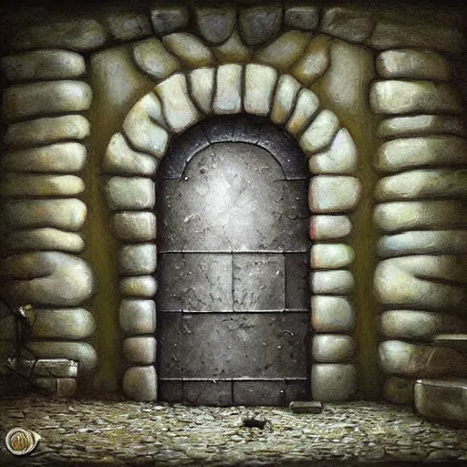 Image similar to realistic painting of a portal highly detailed trending on art station