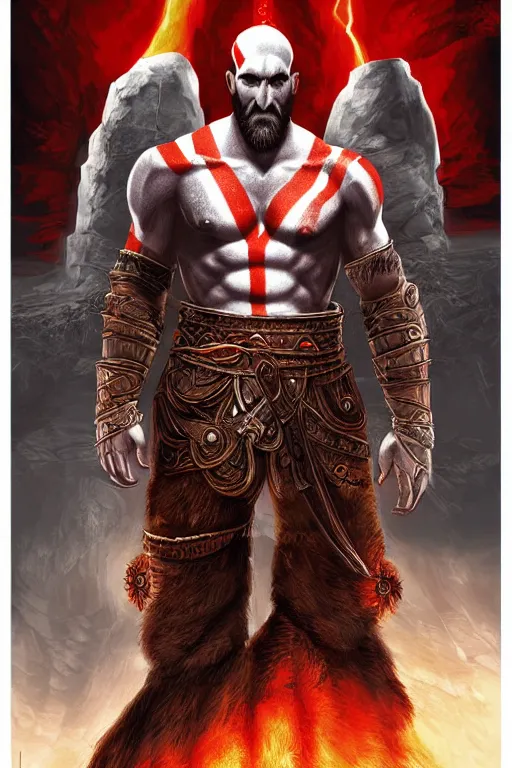 Prompt: poster for game god of war, highly detailed, centered, digital painting