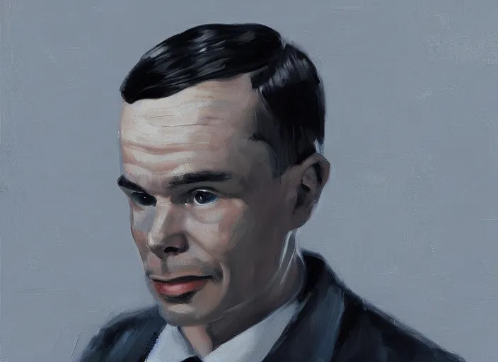 Alan Turing, Oil Painting By Jama Jurabaev, Extremely | Stable ...