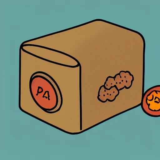 Prompt: illustration of a poo tin