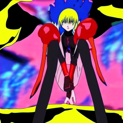 Prompt: Billie Eilish in neon genesis evangelion, anime