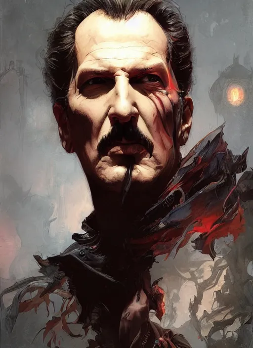 Prompt: Portrait of Vincent Price, marvel comics, dark, intricate, highly detailed, smooth, artstation, digital illustration by Ruan Jia and Mandy Jurgens and Artgerm and Wayne Barlowe and Greg Rutkowski and Frank Frazetta