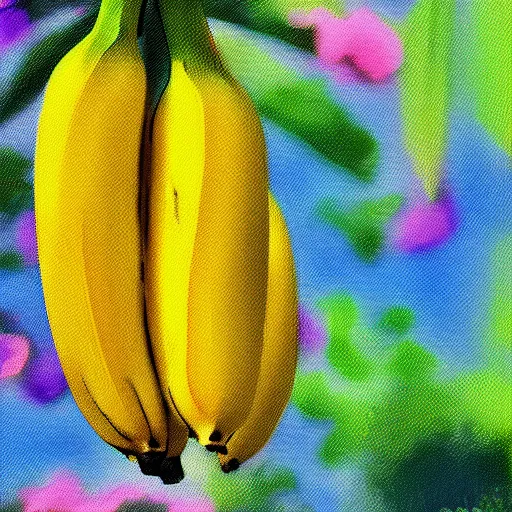 Image similar to banana shot impressionist style