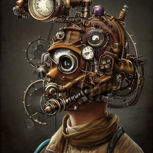 Image similar to steampunk mad scientist, digital art, concept art, fantasy art, highly detailed, hd wallpaper, hdr, artstation, deviantart, behance