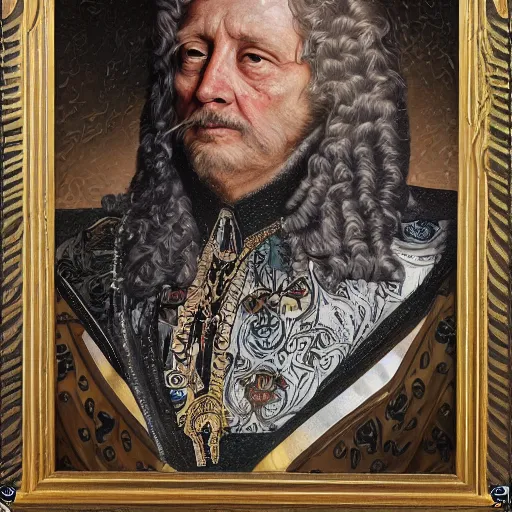 Prompt: Portrait of Lord Benzo, paiting, hyper detailed