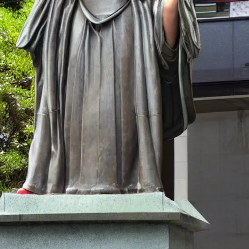 Image similar to statue of a japanese woman in high school clothes