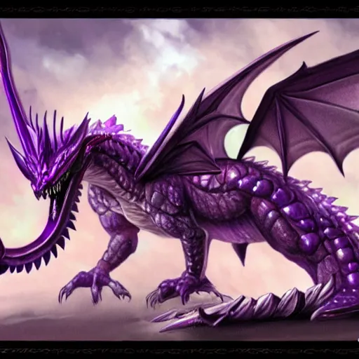 Image similar to Amethyst Dragon, MTG art