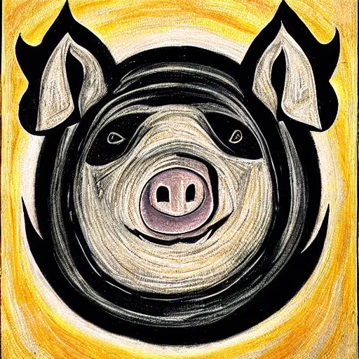 Image similar to esoteric pig art