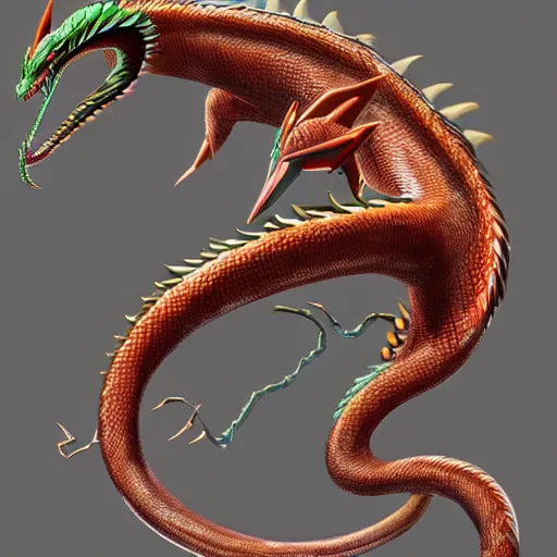 Image similar to hyperrealistic photo of rayquaza, a snakelike dragon pokemon, character design, concept art, studio lighting, ultra detailed, structured art, ultra detailed, artstation, cinematic art