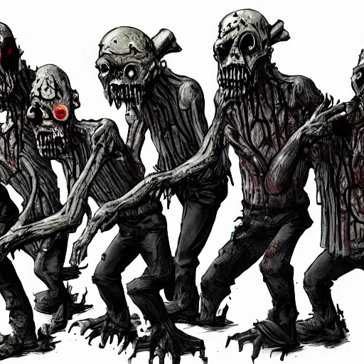 Image similar to zombie discord moderators attacking, horror, dark, flashlight, zombie, trailcam, moody, dark