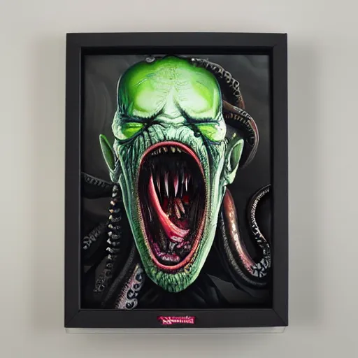 Image similar to lofi scorn giger alien venom joker lovecraftian lovecraft portrait, side view, octopus, Pixar style, by Tristan Eaton Stanley Artgerm and Tom Bagshaw.