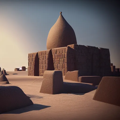 Image similar to timbuktu, octane render, unreal engine