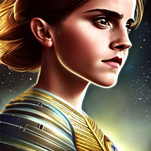 Prompt: beautiful detailed picture of emma watson as a star fleet officer from star trek next generation, radiant light, art nouveau, intricate, elegant, highly detailed, symmetrical face, my rendition, digital painting, artstation, concept art, smooth, sharp focus, illustration, art by artgerm and greg rutkowski and alphonse mucha