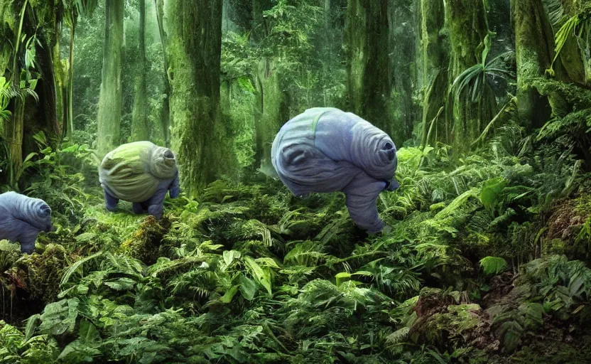 giant tardigrade eating the rainforest, massive mutant | Stable ...