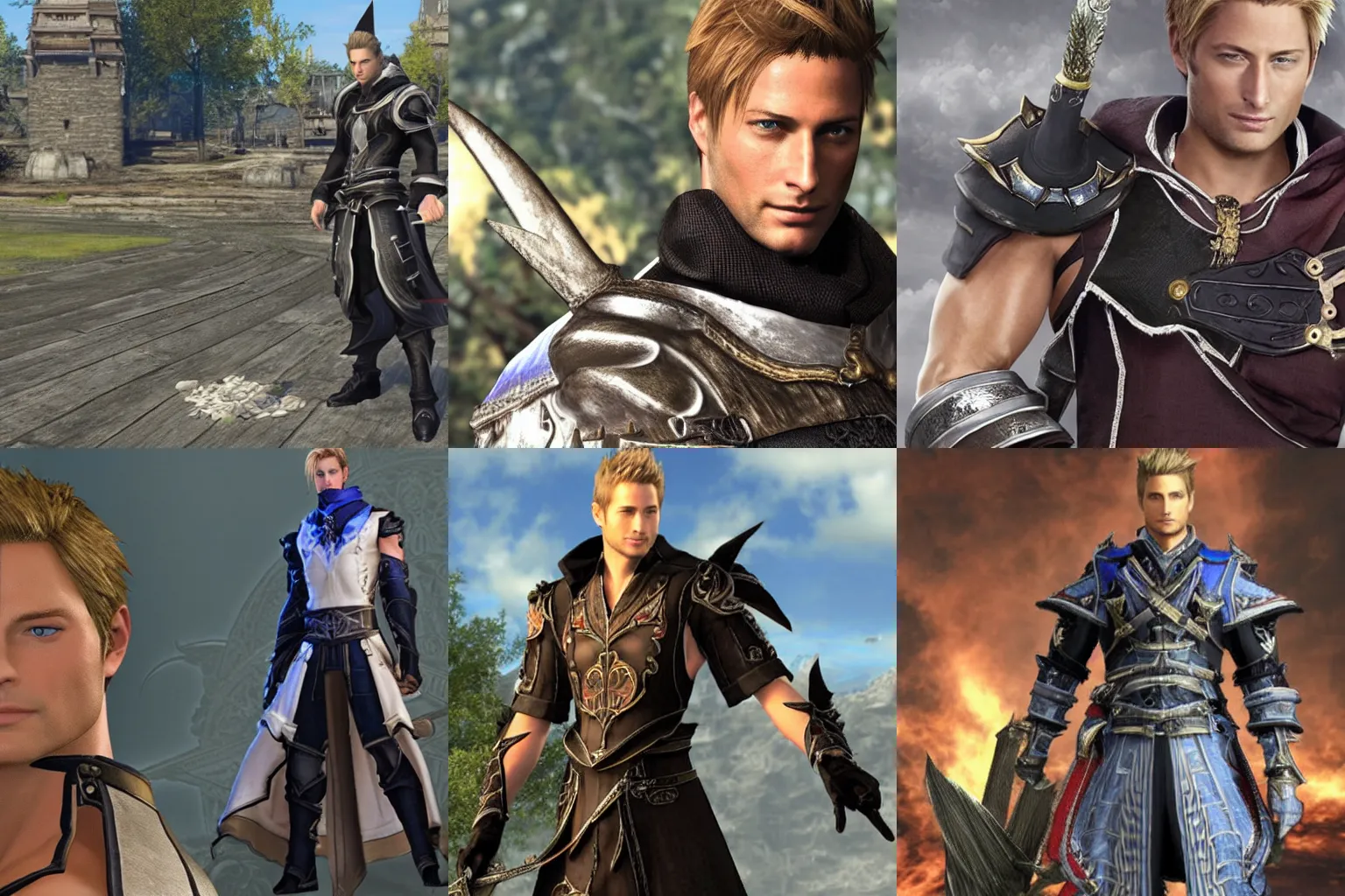 Prompt: Justin Hartley as a character in Final Fantasy XIV