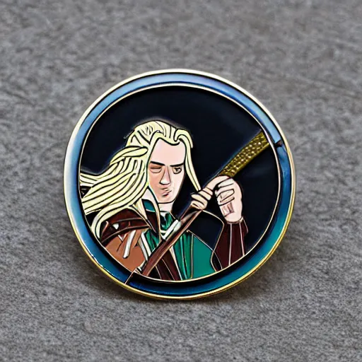 Image similar to legolas enamel pin